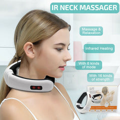 Infrared Neck Massager Heating Pulse Back for Men and Women - IR NECK MASSAGER